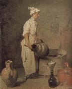 Jean Baptiste Simeon Chardin In the cellar of the boys to clean jar painting